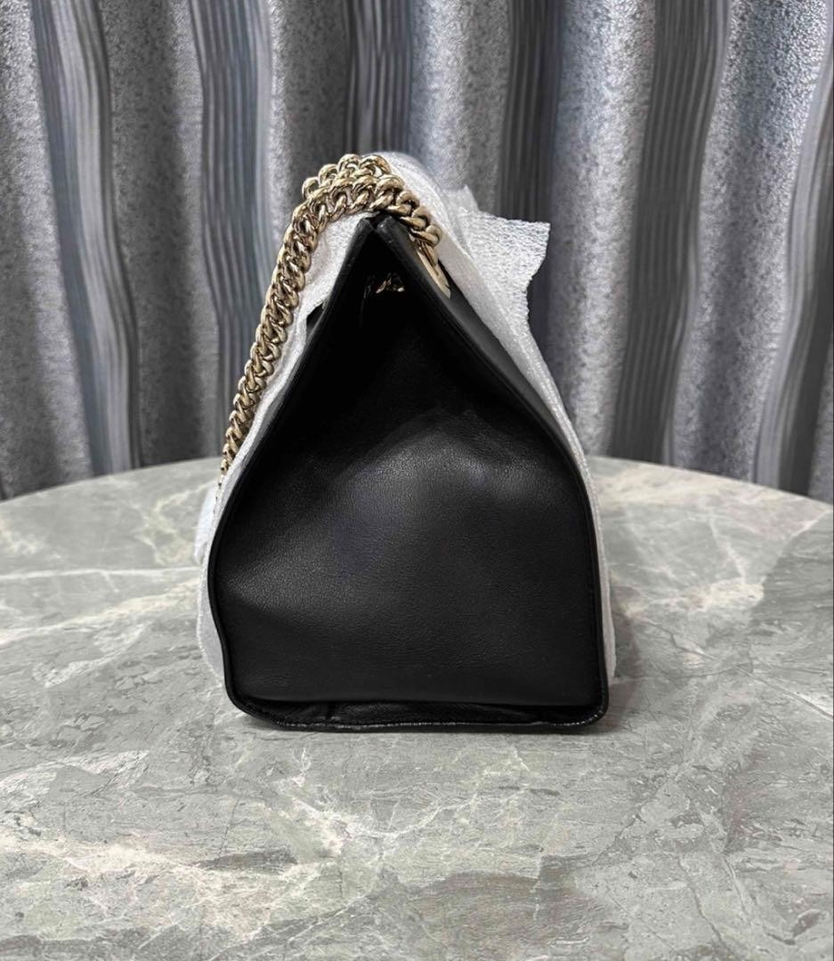 GUCCI Chain Bag Women's Tote Leather Silver Tone Authentic Good Condition thumbnail 7