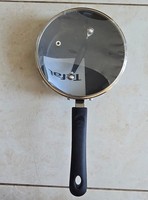 Tefal 18cm Non-Stick Aluminium Saucepan With Glass Lid - Black