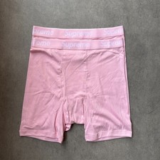 Supreme Boxer Shorts Pink Men's Underwear Streetwear 2 Pack SML XL New