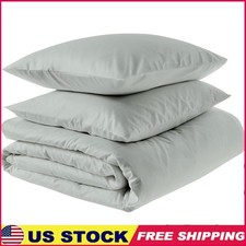 Organic Cotton Duvet Cover Set GOTS Certified Soft Sateen Finish Full Queen New