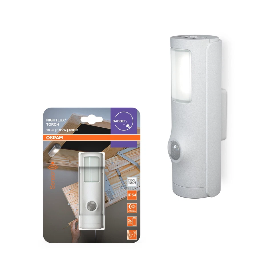 OSRAM Torch LED-Nachtlicht mit Bewegungsmelder weiß, 2in1 - Bild 4 von 4