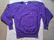 90s Champion Reverse Weave Sweatshirt Purple Crew Neck Vintage USA XL Hole Back