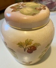 Royal Worcester Palissy Royale Collection Fruit Small Ginger Jar Pot with Lid
