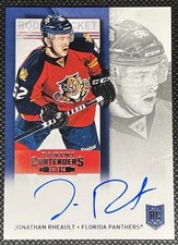 2013-14 Panini Contenders JONATHAN RHEAULT  Rookie Ticket Auto RC #156 Panthers