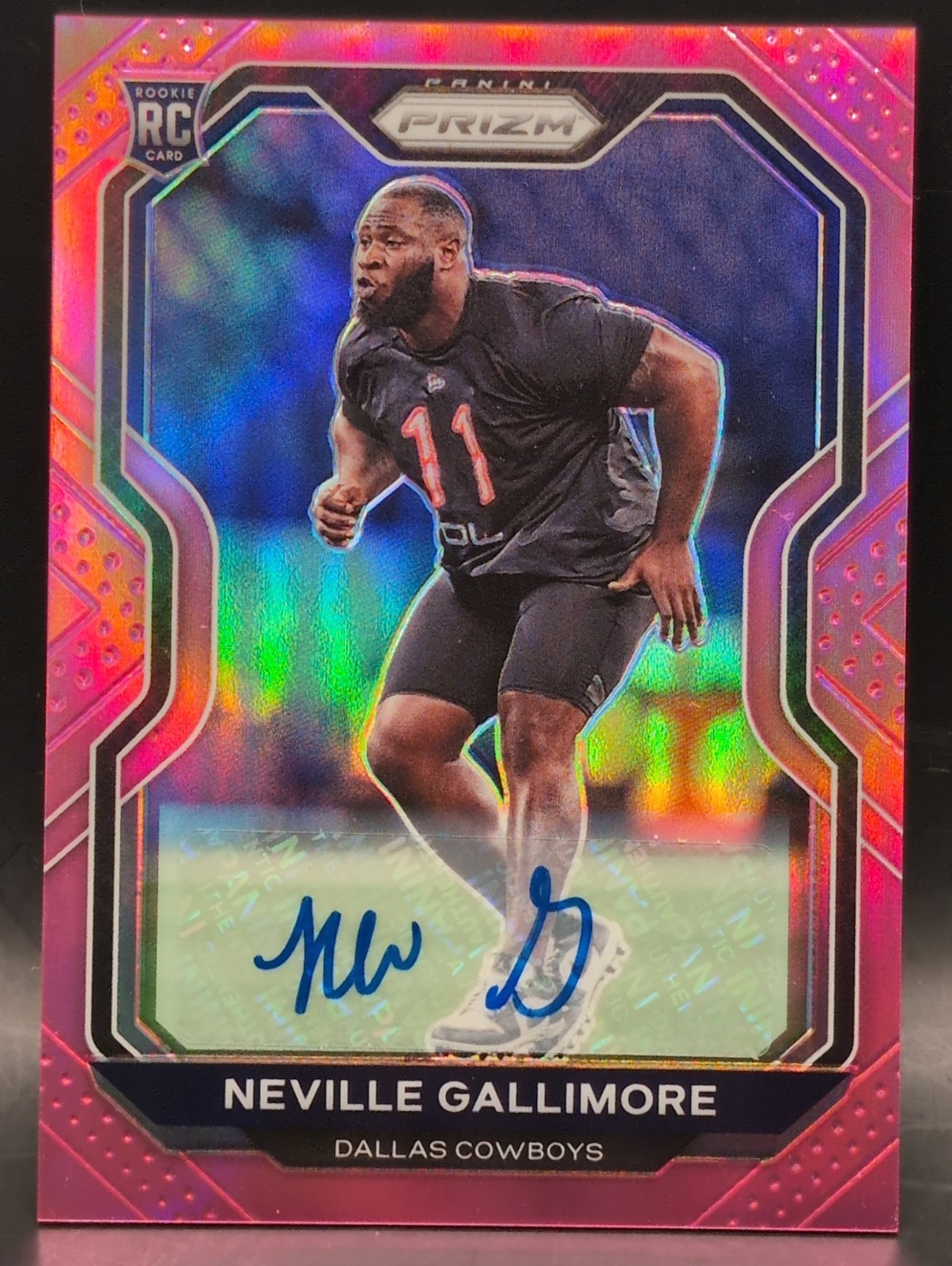 Neville Gallimore Panini Prizm #338 Autograph-Pink