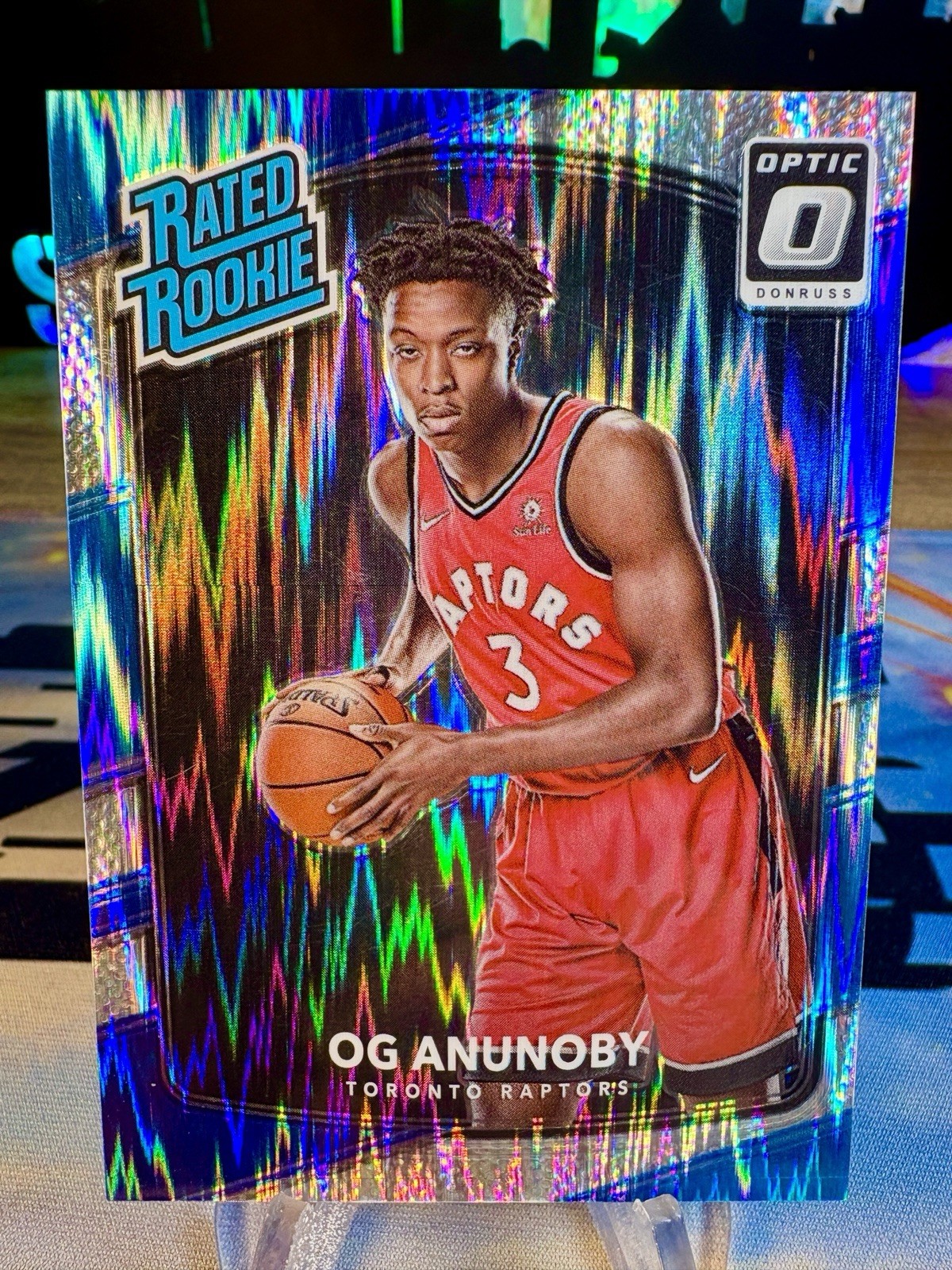 2017-18 OG Anunoby Panini Donruss Optic Shock Prizm Rated Rookie #178