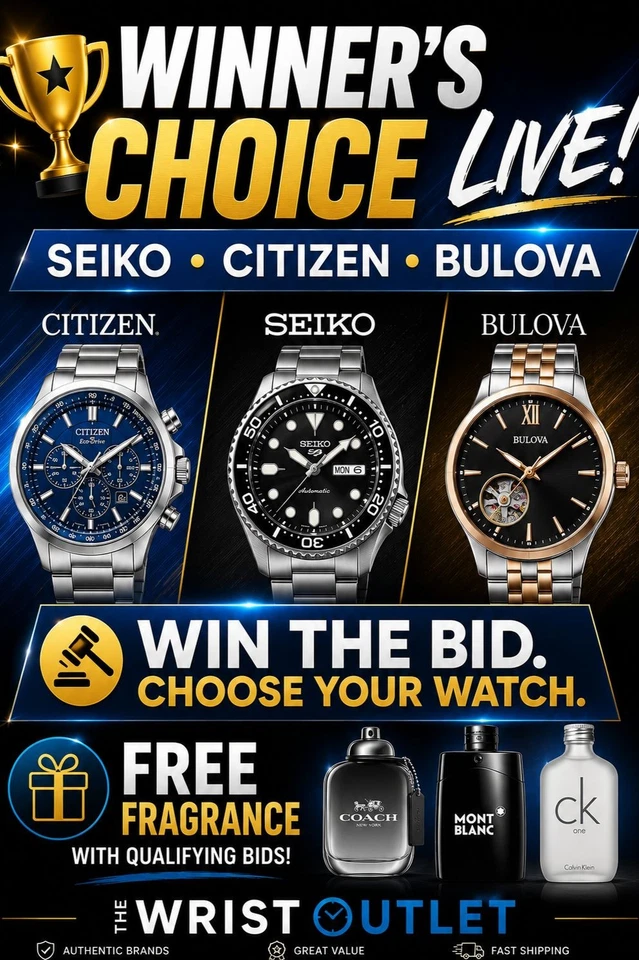 🏆 WINNER'S CHOICE LIVE  Seiko • Citizen • Bulova + Free Fragrance