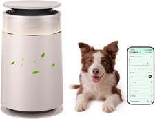   HEPA Air Purifier with Self-Cleaning Pet Hair, Suck up Floating Cat Dog Hair D