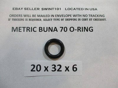 20mm ID x 32mm OD x 6mm thick O-ring.  Buna-70.     Quan 1.