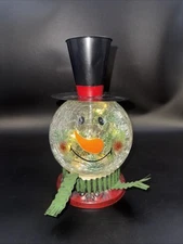 Kirklands Pre-Lit Snowman Head On Stand - Tested Christmas Decoration Read