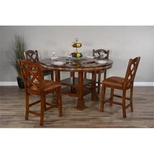 Sunny Designs Santa Fe 60" Round Dining Table with Lazy Susan
