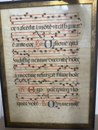 Medieval Manuscript 15th /16th Century / The Sheep Skin/ 2 Faces/15” X 20” In