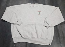 Vintage Jerzees Christmas 1995 Sweatshirt Adult XL Gray Embroidered Made In USA