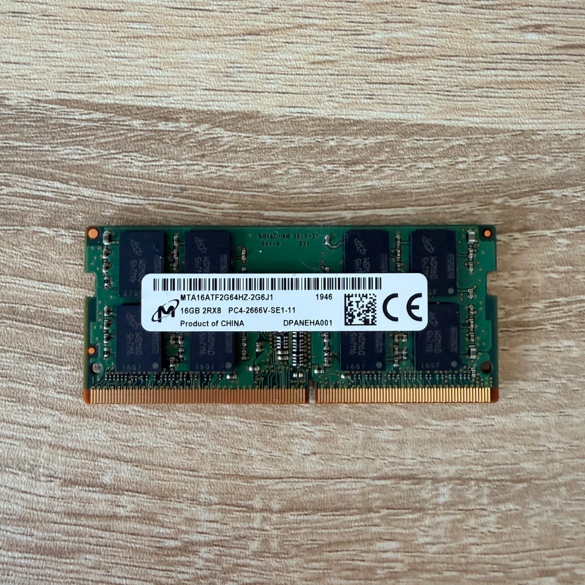 DDR4 Micron 16GB Memory 2666MHz MICRON PC4-2666V-SE1-11 
