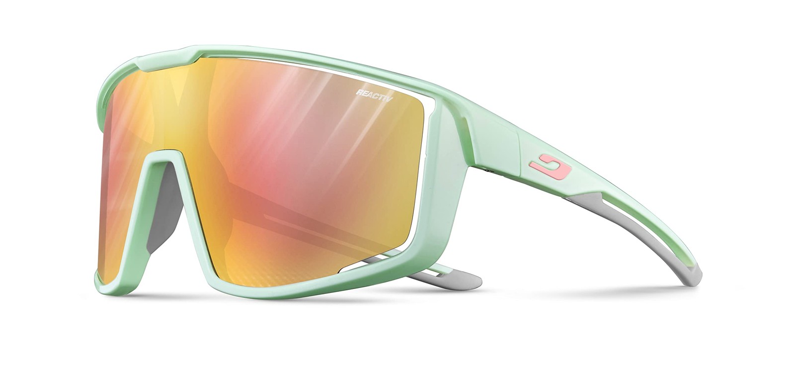 JULBO Fury Sunglasses, Verde Menta/Grigio Chiaro/Rosa, One Size Women's-Taglia u