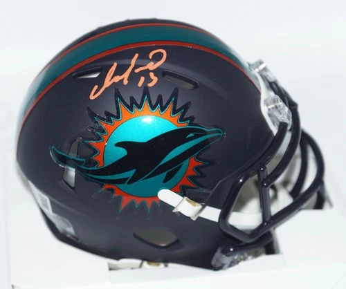 DAN MARINO Signed Miami Dolphins RIVALRY Black Mini Helmet BECKETT COA W44336
