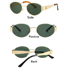 Retro Oval Sunglasses for Women Men Trendy Sun Glasses Classic Shades UV40