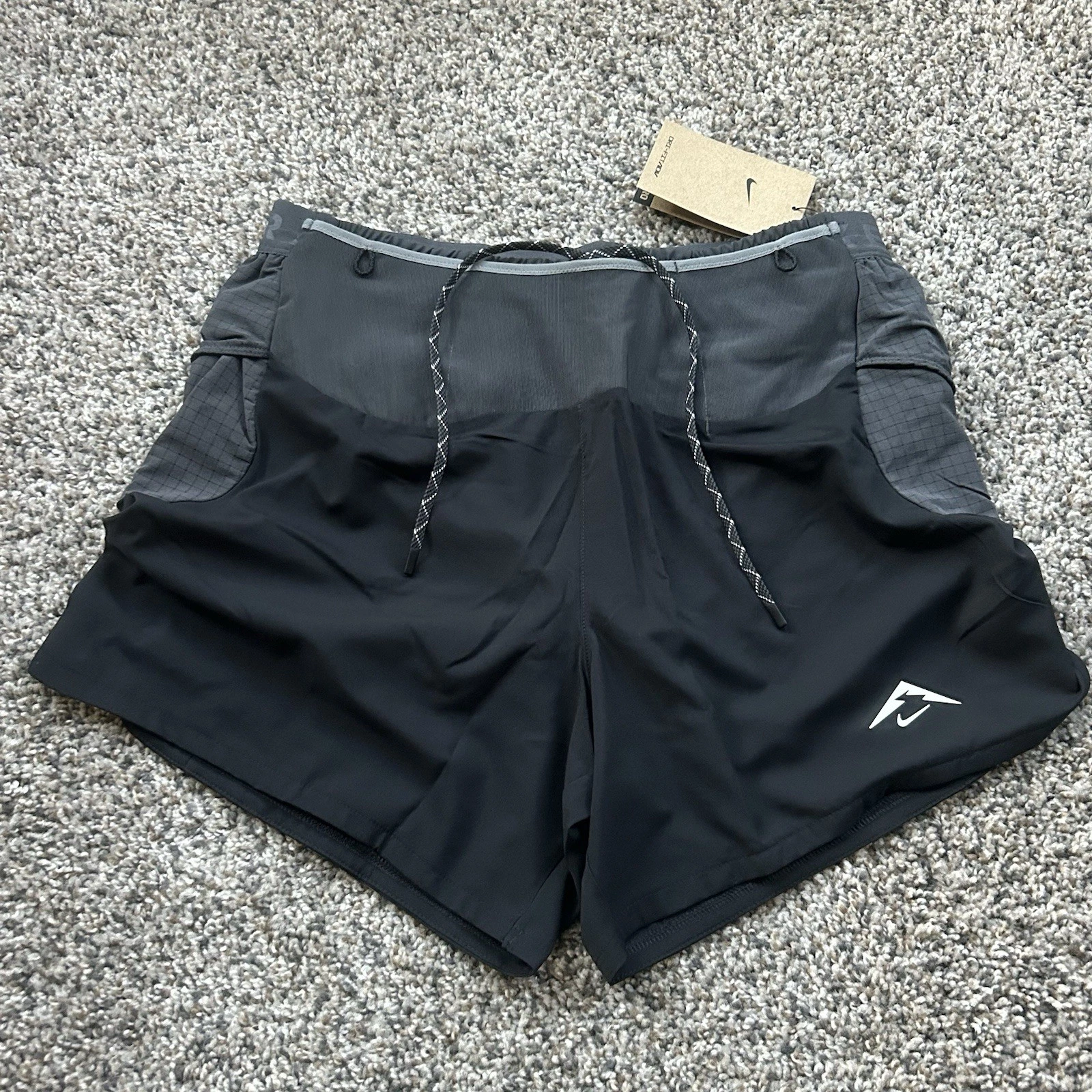 Nike Trail Second Sunrise 5” Lined Running Shorts Black Mens Small HJ3572-010
