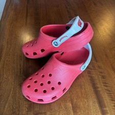 University Of Wisconsin Badgers Crocs, Women’s 10-11 Men’s 8-9, Red And Beige