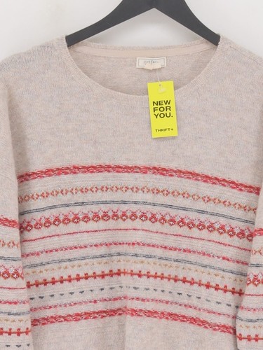 FatFace Women's Jumper UK 14 Tan Viscose - Picture 3 of 6
