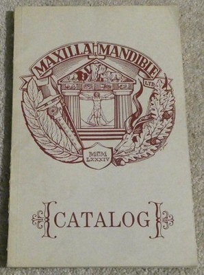 Maxilla & Mandible Catalog Book 1986 Natural History Emporium Illustrated