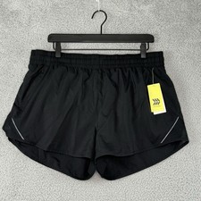 All in Motion Women's Mid-Rise Running Shorts 3" Activewear Medium Pockets Black