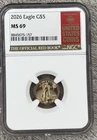2026 1/10 Oz Gold Eagle G$5 Bullion/Coin - NGC MS69 - Red Book Label