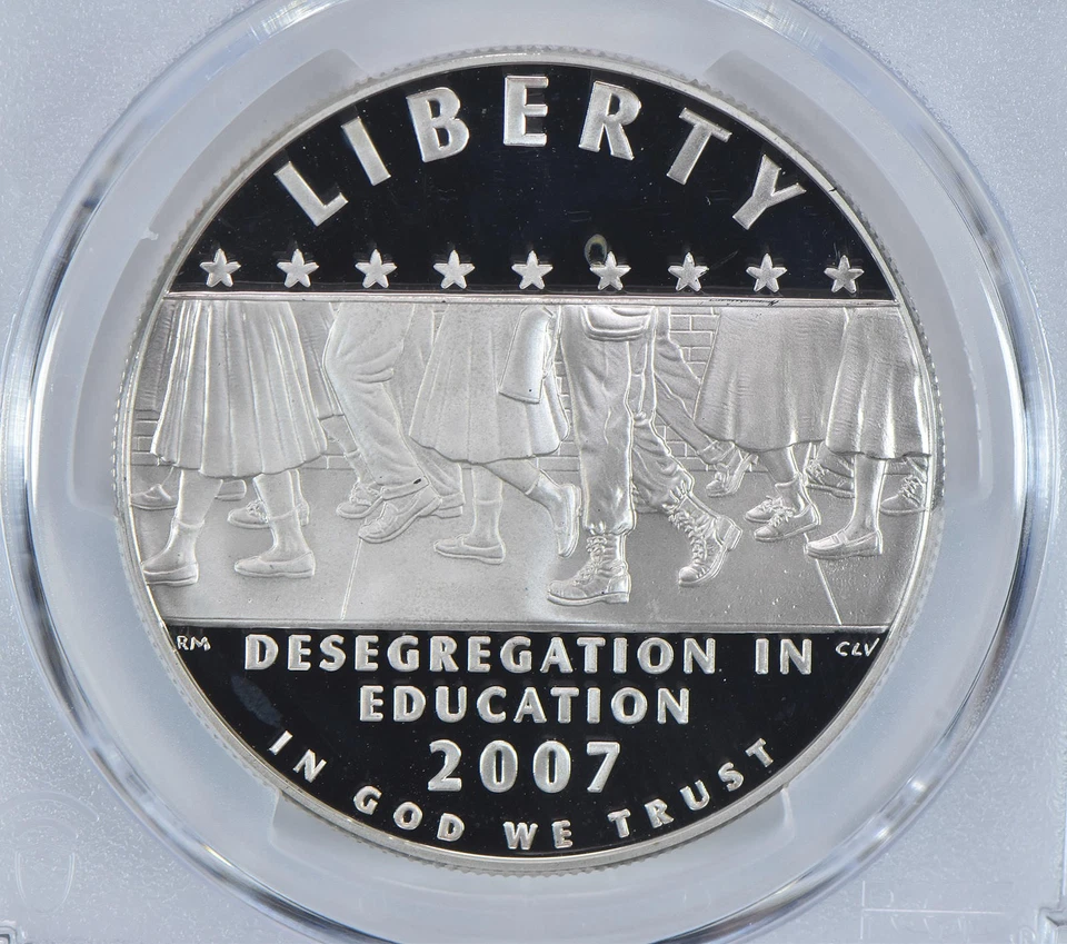 2007-P Desegregation Commemorative Dollar PR69 DCAM PCGS Blue Label *5691 - Image 3 of 4