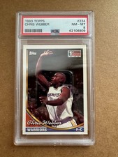 1993 Topps Chris Webber #224 PSA 8