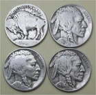 4 Buffalo/Indian Head Nickels - (1913P Type 1, 1929S, 1930P, & 1938D)