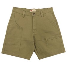 Wrangler Mens Rugged Khaki Brown Relaxed Fit Shorts 8" Inseam