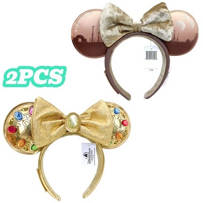 Disney~ Minnie Star Wars Sands of Tatooine Ears+Marvel Infinity Stones Ears 2PCS