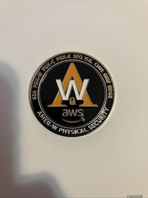 AWS Physical Security Challenge Coin CMH SEA PDX-W