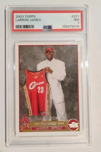 2003-04 Topps - Draft Pick LeBron James #221 (RC) Looks Perfect PSA 7