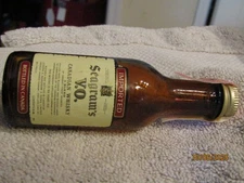 Vintage Seagram's VOI Imported Canadian Whiskey 50ml Mini Glass Bottle Tax Stamp
