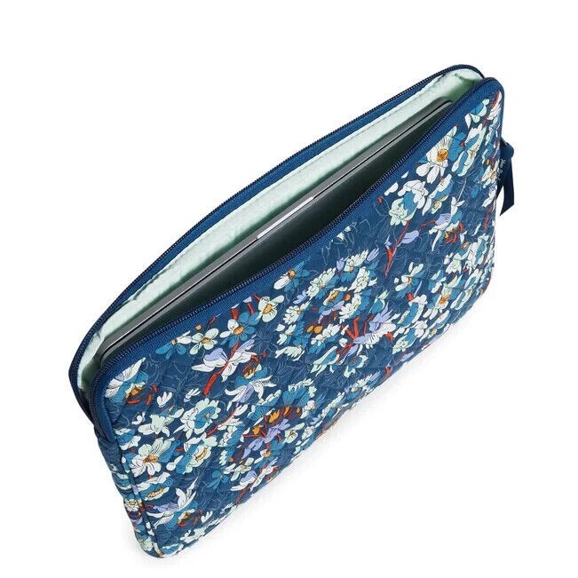 Vera Bradley Quilted Laptop Sleeve in Beautiful Floral Bursts Case Cover