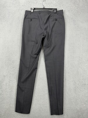 Emporio Armani Pants Mens 40 Charcoal Grey 100% Virgin Wool Dress