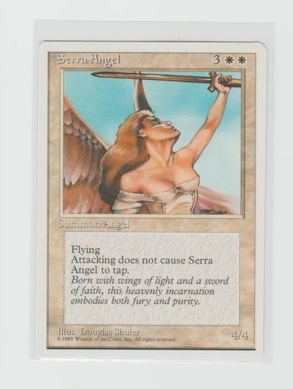 Magic the Gathering ~ MTG ~ 1x Serra Angel ~ Fourth Edition ~ 4Ed ~ HP