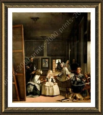 Las Meninas Maids Of Honour by Diego Velazquez | Framed canvas | Wall art HD