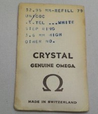 GENUINE OMEGA ROUND WATCH CRYSTAL REPLACEMENT 32.95 MM 3.6MM HIGH WATCHMAKER 35