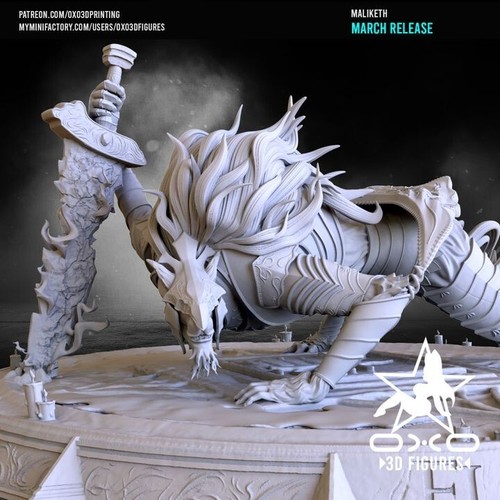 OXO 3D beautiful 1:12 resin figure Maliketh Elden Ring - 第 4/14 張圖片