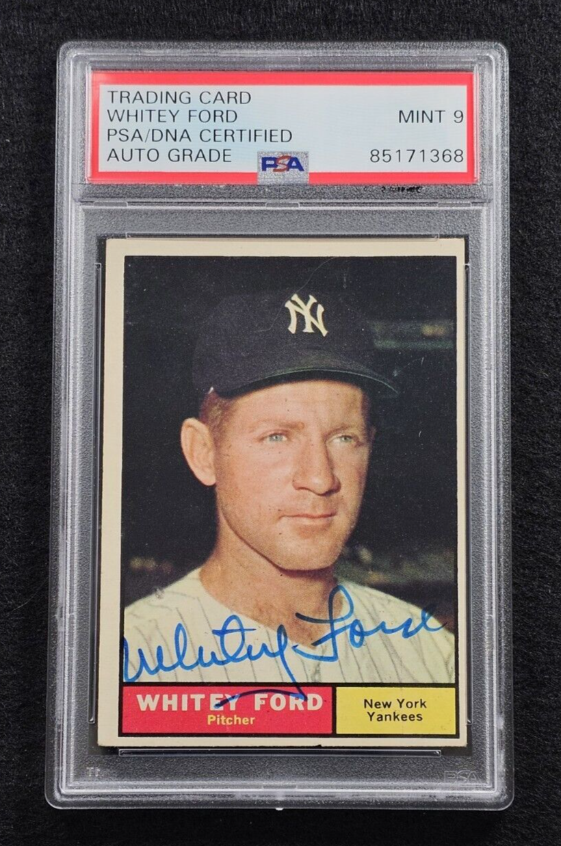 Whitey Ford Autographed Signed 1961 Topps Baseball CardNew York