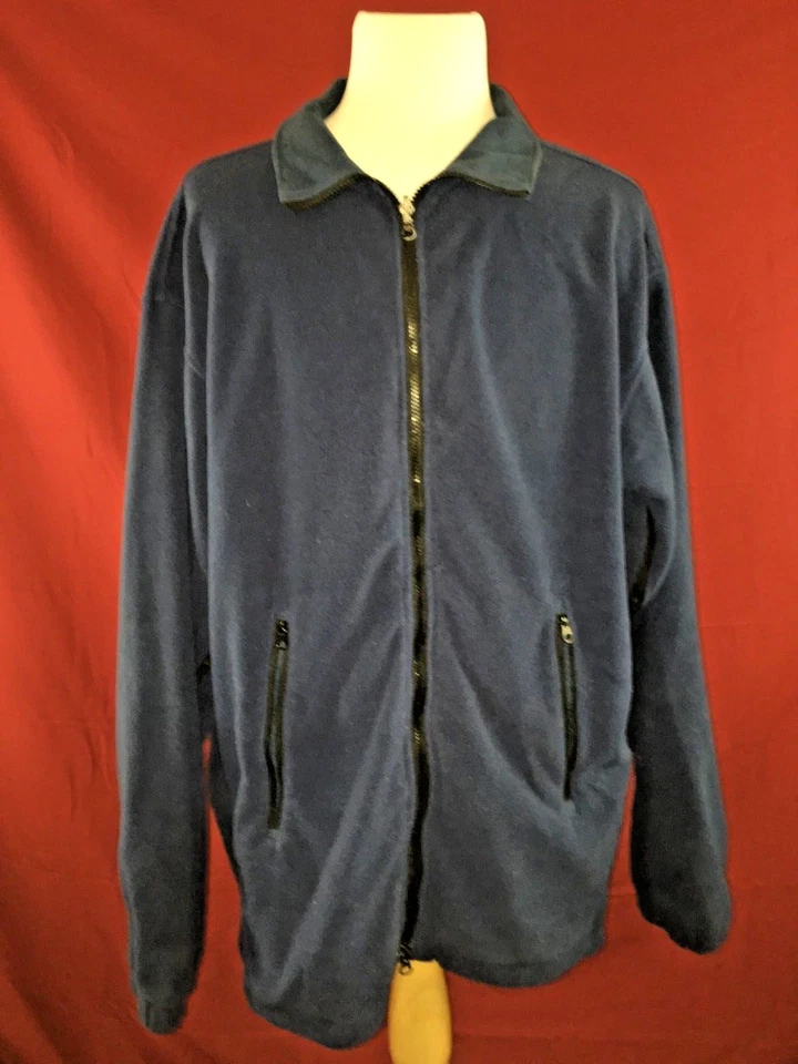 Chaqueta deportiva George Foreman azul cremallera completa polar para hombre talla XLT    Foto 3 de 4