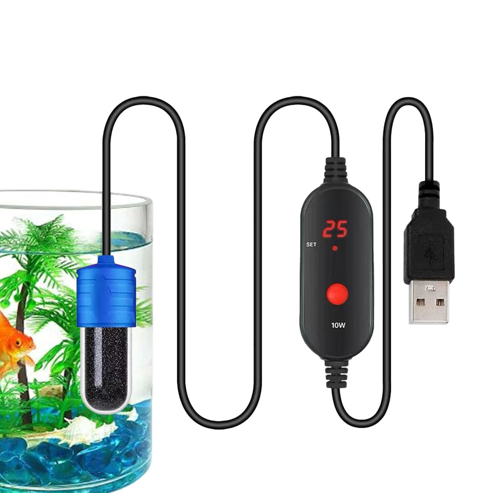 15W Mini Automatic Constant Aquarium Heater Betta Fish Tank Heater eBay