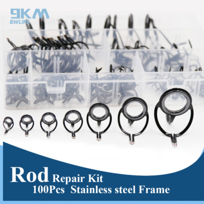 Details about Ceramic Ring Rod Repair Kit 100Pcs Mixed Size Fishing Rod Guides Line Rings Details about Ceramic Ring Rod Repair Kit 100Pcs Mixed Size Fishing Rod Guides Line Rings