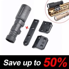 Tactical WADSN PLH-V2 Flashlight, Black/Tan, Aluminum Alloy, For Picatinny/20mm