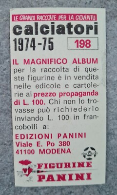 Calciatori. La raccolta completa degli album Panini. 1975-76. : N.A