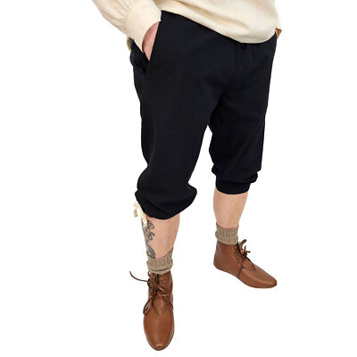 Knickerbocker Schwarz ''Karimir'' kurze Mittelalterhose Mittelalter Hose kurz