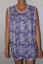 NEW – EASY ESSENTIALS SNAP FRONT SMOCK COBBLER APRON LILAC FLORAL SIZE M L 1X 2X