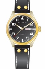 Cavadini Orologio da Uomo Pilota XXXL 50mm Tag-Datum Buona Lettura Inox CV-1002